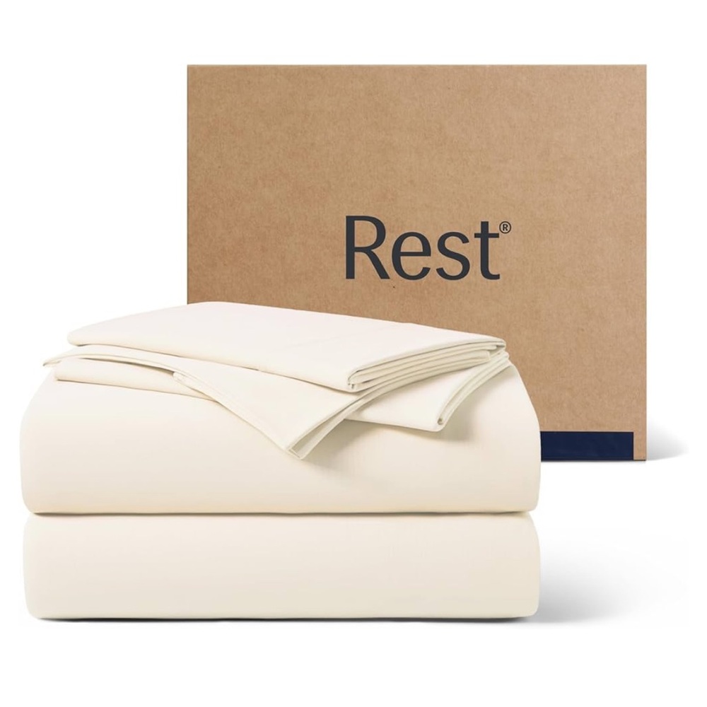 REST Evercool Cooling Sheets in Snow Ivory - King + Queen